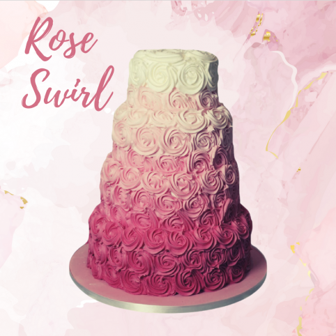 Ombre Rose Swirl Cake - The Great British Bake Off | The Great British Bake  Off