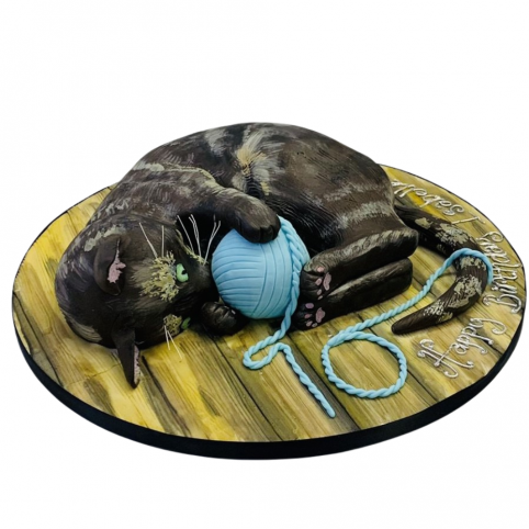CAT & WOOL BALL