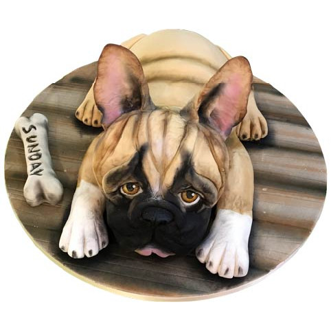 Frenchie birthday cake shop