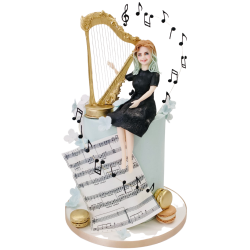 HARP WITH FIGURE