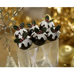 12 CHOCOLATE CHRISTMAS PUDDING CAKE POPS
