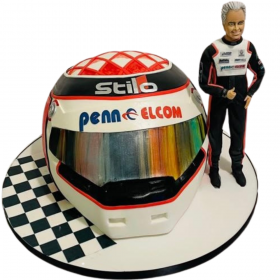 RACING HELMET WITH OPTIONAL FIGURE