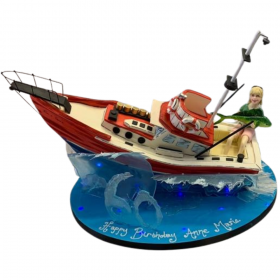 CUSTOM BOAT CAKE WITH OPTIONAL FIGURE