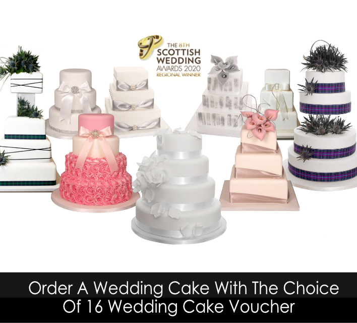 Redeem your choice of 16 wedding cake voucher